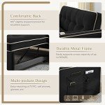 Versatile Black Tufted Sleeper Sofa Bed