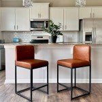 Set of 4 Modern Counter Height Bar Stools