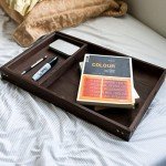 Large Acacia Wood Serving Tray with Compartments