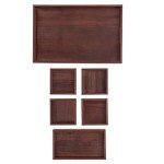 Large Acacia Wood Serving Tray with Compartments