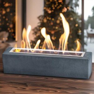 Houswise Mini Concrete Tabletop Fire Pit Set