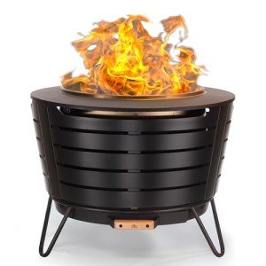 TIKI Smokeless 25" Patio Fire Pit, Black