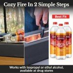 Houswise Mini Concrete Tabletop Fire Pit Set