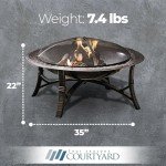35" Outdoor Fire Pit with Safety Screen