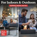 Houswise Mini Concrete Tabletop Fire Pit Set