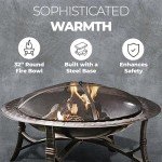 35" Outdoor Fire Pit with Safety Screen