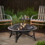35" Outdoor Fire Pit with Safety Screen