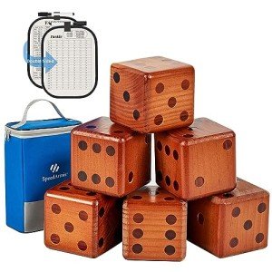 Giant Wooden Yard Dice Set for Outdoor Fun
