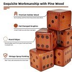 Giant Wooden Yard Dice Set for Outdoor Fun