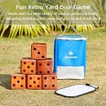 Giant Wooden Yard Dice Set for Outdoor Fun