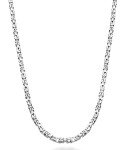 Italian 925 Sterling Silver Byzantine Link Necklace
