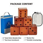 Giant Wooden Yard Dice Set for Outdoor Fun