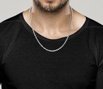 Italian 925 Sterling Silver Byzantine Link Necklace