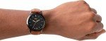 Fossil Minimalist Men's Black Leather Three-Hand Watch
