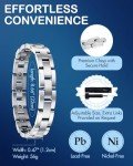 Men's Titanium Magnetic Bracelet with Sizing Tool