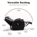 Massage Rocking Recliner Chair with Swivel & Heat