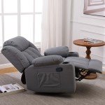 Comfy Swivel Recliner Chair with Massage & Heat
