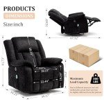 360° Swivel Rocker Recliner with Massage & Heat