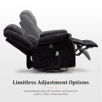 360° Swivel Rocker Recliner with Massage & Heat