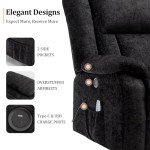 360° Swivel Rocker Recliner with Massage & Heat