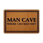Funny Man Cave Welcome Mat - Non-Slip Rubber