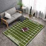 Retro American Football Area Rug for Mancaves