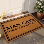 Funny Man Cave Welcome Mat - Non-Slip Rubber