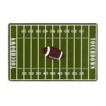 Retro American Football Area Rug for Mancaves