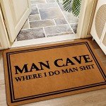 Funny Man Cave Welcome Mat - Non-Slip Rubber
