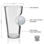 Real Golf Ball Pint Glass - 16oz