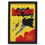 Batman Comic Book Cover Framed Wall Art for Mancave