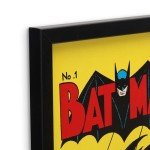 Batman Comic Book Cover Framed Wall Art for Mancave