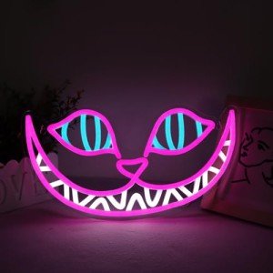 Cheshire Cat Neon Sign for Mancave Decor
