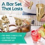 23-Piece Mixology Bartender Kit with Bamboo Stand