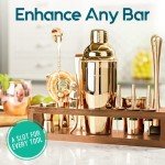 23-Piece Mixology Bartender Kit with Bamboo Stand