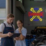 Neon Check Engine Sign for Mancave Decor