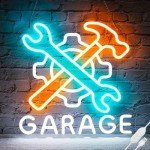 Dimmable Wrench Neon Sign for Mancave Decor