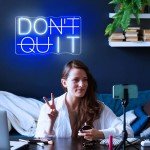 Don't Quit Neon Sign for Mancave Decor