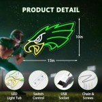 Eagle Neon Sign for Man Cave & Game Room
