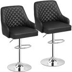 Adjustable Bar Stools Set of 2 for Mancave