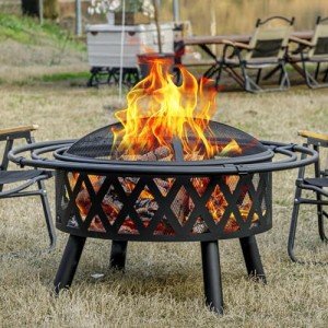 EcoNook 36" Wood Burning Fire Pit Setup