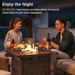 28'' Propane Fire Pit Table for Outdoor Relaxation