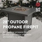 Large 28-Inch Gas One Propane Fire Pit