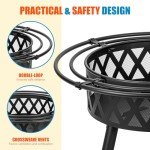 EcoNook 36" Wood Burning Fire Pit Setup