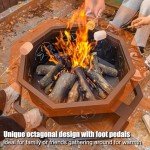 35-Inch Octagonal Wood-Burning Fire Pit