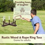 Rustic Wood Ring Toss Game for Mancave Fun
