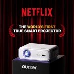 AURZEN Eazze D1 4K Mini Projector for Mancaves