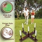 Rustic Wood Ring Toss Game for Mancave Fun