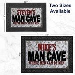 Personalized Man Cave Doormat – Custom Name Design