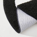 Fun Black 8 Ball Rug for Mancave or Game Room